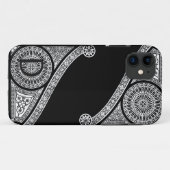 RENAISSANCE ARCHITECT Black White Monogram Case-Mate iPhone Case (Achterkant (horizontaal))