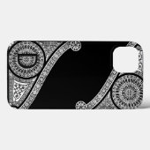 RENAISSANCE ARCHITECT Black White Monogram Case-Mate iPhone Case (Achterkant (horizontaal))