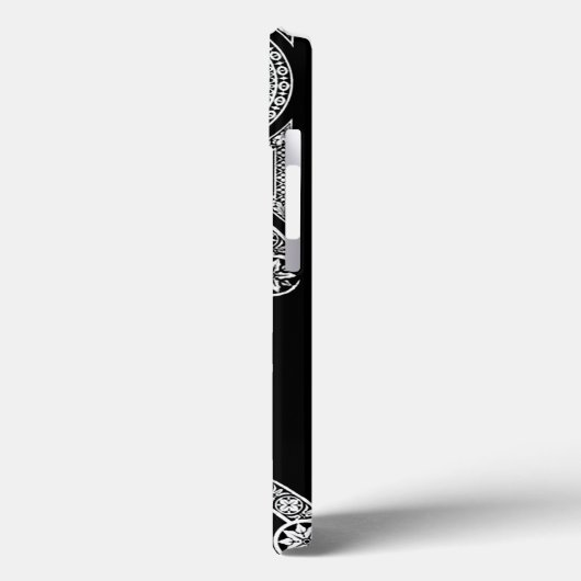 RENAISSANCE ARCHITECT Black White Monogram Case-Mate iPhone Case (Achterkant / Links)