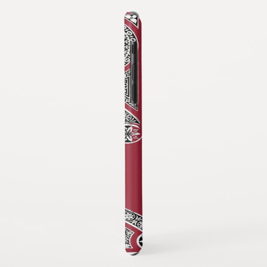 RENAISSANCE ARCHITECT Marsala Red Monogram Case-Mate iPhone Case (Achterkant/links)