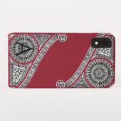 RENAISSANCE ARCHITECT Marsala Red Monogram Case-Mate iPhone Case (Achterkant (horizontaal))
