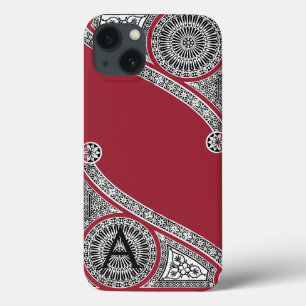 RENAISSANCE ARCHITECT Marsala Red Monogram Case-Mate iPhone Case