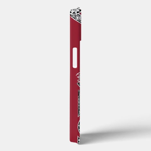 RENAISSANCE ARCHITECT Marsala Red Monogram Case-Mate iPhone Case (Achterkant / Rechts)