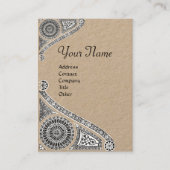 RENAISSANCE ARCHITECT MONOGRAM Black Kraft Visitekaartje (Voorkant)