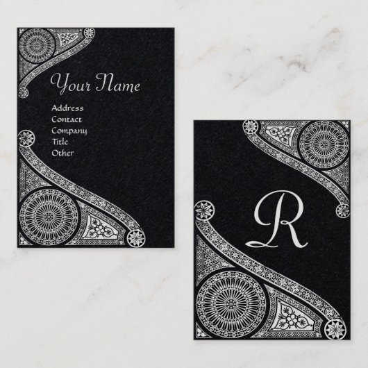 RENAISSANCE ARCHITECT MONOGRAM White paper Visitekaartje (Voorkant / Achterkant)