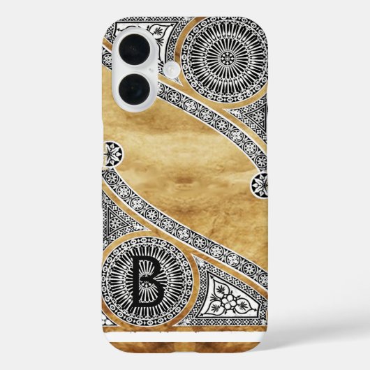 RENAISSANCE ARCHITECT Parchment Monogram Case-Mate iPhone Case (Achterkant)