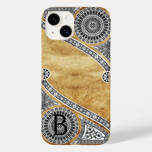 RENAISSANCE ARCHITECT Parchment Monogram Case-Mate iPhone Case (Achterkant)