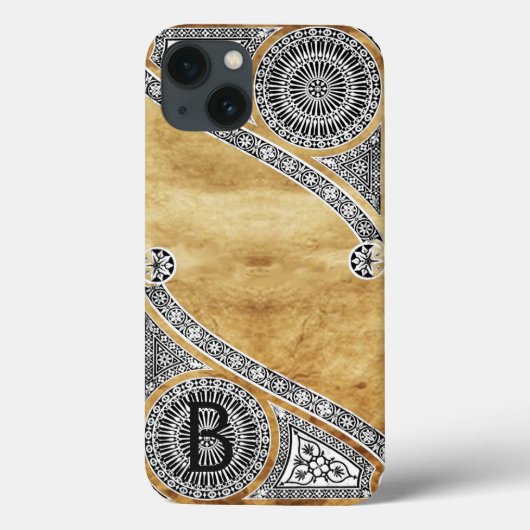 RENAISSANCE ARCHITECT Parchment Monogram Case-Mate iPhone Case (Achterkant)