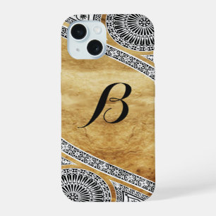 RENAISSANCE ARCHITECT Parchment Monogram iPhone 15 Case