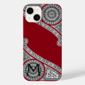 RENAISSANCE ARCHITECT Red Burgundy Monogram Case-Mate iPhone Case (Achterkant)