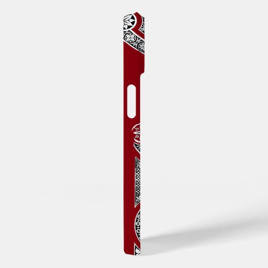 RENAISSANCE ARCHITECT Red Burgundy Monogram Case-Mate iPhone Case (Achterkant / Rechts)