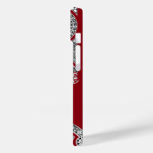 RENAISSANCE ARCHITECT Red Burgundy Monogram Case-Mate iPhone Case (Achterkant / Links)