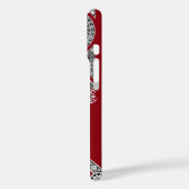 RENAISSANCE ARCHITECT Red Burgundy Monogram Case-Mate iPhone Case (Achterkant / Links)