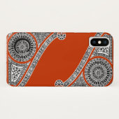 RENAISSANCE ARCHITECT Red Oranje monogram Case-Mate iPhone Case (Achterkant (horizontaal))
