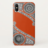 RENAISSANCE ARCHITECT Red Oranje monogram Case-Mate iPhone Case (Achterkant)