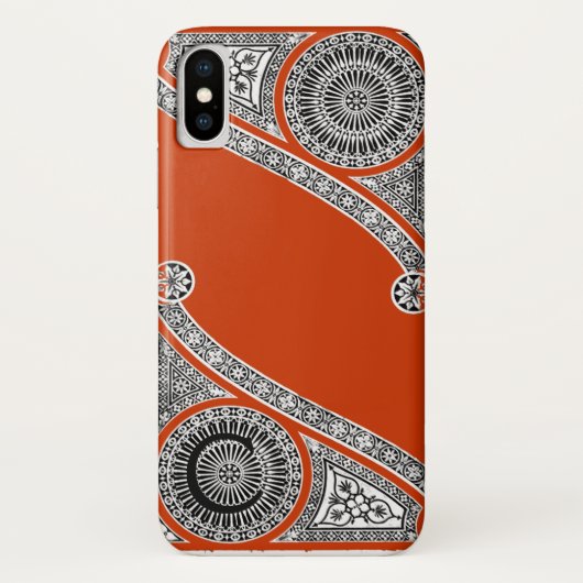 RENAISSANCE ARCHITECT Red Oranje monogram Case-Mate iPhone Case (Achterkant)
