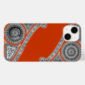 RENAISSANCE ARCHITECT Red Oranje monogram Case-Mate iPhone Case (Achterkant (horizontaal))