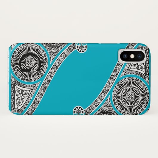 RENAISSANCE ARCHITECT Scruba Blue Monogram Case-Mate iPhone Case (Achterkant (horizontaal))
