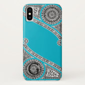 RENAISSANCE ARCHITECT Scruba Blue Monogram Case-Mate iPhone Case (Achterkant)