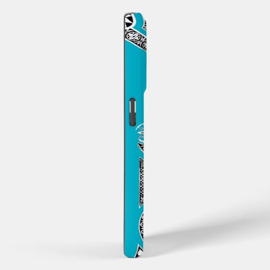 RENAISSANCE ARCHITECT Scruba Blue Monogram Case-Mate iPhone Case (Achterkant / Rechts)