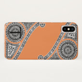 RENAISSANCE ARCHITECT Tangerine Oranje monogram Case-Mate iPhone Case (Achterkant (horizontaal))
