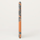 RENAISSANCE ARCHITECT Tangerine Oranje monogram Case-Mate iPhone Case (Achterkant/links)