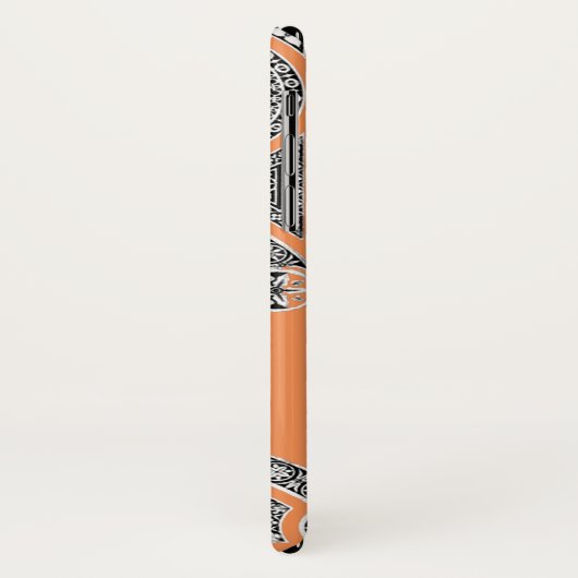 RENAISSANCE ARCHITECT Tangerine Oranje monogram Case-Mate iPhone Case (Achterkant/links)