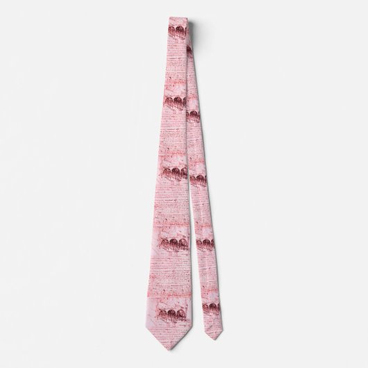 RENAISSANCE ARCHITECTURAL DRAWING DOOR Leonardo Pi Stropdas (Voorkant)