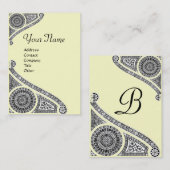 RENAISSANCE ARCHITECTURE MONOGRAM 4 Black Cream Visitekaartje (Voorkant / Achterkant)