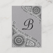 RENAISSANCE ARCHITECTURE MONOGRAM Black White Grey Visitekaartje (Achterkant)