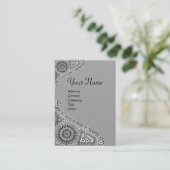 RENAISSANCE ARCHITECTURE MONOGRAM Black White Grey Visitekaartje (Staand voorkant)