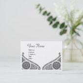 RENAISSANCE ARCHITECTURE MONOGRAM, Black White Visitekaartje (Staand voorkant)