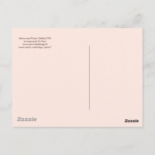 RENAISSANCE ARCHITECTURE, Roze Briefkaart (Achterkant)