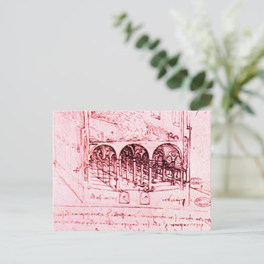 RENAISSANCE ARCHITECTURE, Roze Briefkaart (Staand voorkant)