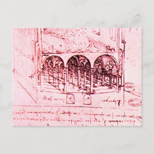 RENAISSANCE ARCHITECTURE, Roze Briefkaart (Voorkant)