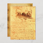 RENAISSANCE ARCHITECTUUR, Antiek perkament Briefkaart (Voorkant / Achterkant)