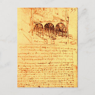 RENAISSANCE ARCHITECTUUR, Antiek perkament Briefkaart