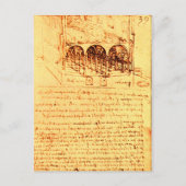 RENAISSANCE ARCHITECTUUR, Antiek perkament Briefkaart (Voorkant)