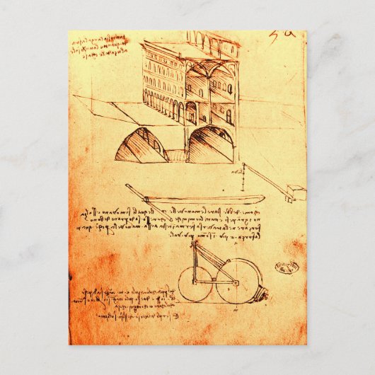 RENAISSANCE ARCHITECTUUR, Antiek perkament Briefkaart (Voorkant)