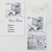 RENAISSANCE ARCHITECTUUR, ARCHITECT, ENGINEER, Pea Visitekaartje (Voorkant / Achterkant)