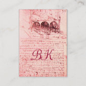 RENAISSANCE ARCHITECTUUR, ARCHITECT, ENGINEER, Roz Visitekaartje (Achterkant)