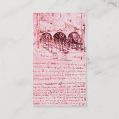 RENAISSANCE ARCHITECTUUR, ARCHITECT, ENGINEER, Roz Visitekaartje (Achterkant)