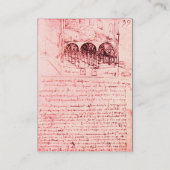 RENAISSANCE ARCHITECTUUR, ARCHITECT, ENGINEER, Roz Visitekaartje (Achterkant)