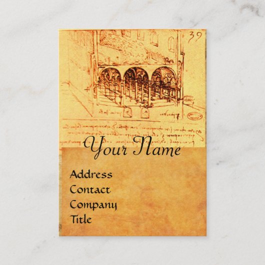 RENAISSANCE ARCHITECTUUR, ARCHITECT, ENGINEER VISITEKAARTJE (Voorkant)