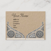 RENAISSANCE ARCITECTURE MONOGRAM Black Kraft Paper Visitekaartje (Voorkant)