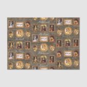 Renaissance Art Framed Antiek Script Decoupage Tissuepapier (Voorkant)