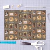 Renaissance Art Framed Antiek Script Decoupage Tissuepapier (Craft)