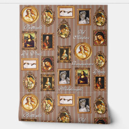 Renaissance Art Gallery Beige Mocha Mousse Stripe Behang