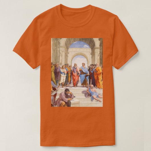 Renaissance Art Raphaelx27s School of Athene 1 T-shirt (Design voorkant)