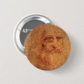 Renaissance Art Self Portret van Leonardo da Vinci Ronde Button 5,7 Cm (Voorkant /achterkant)